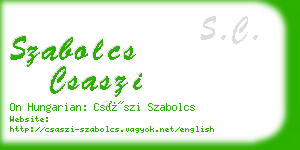 szabolcs csaszi business card